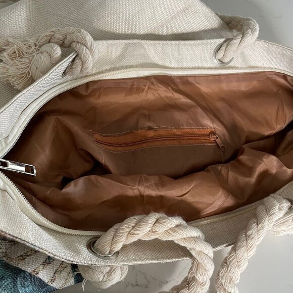 Vancouver Island Ocean Themed Spacious Utility Tote Bag w Rope Handle OS no tags - Picture 9 of 13